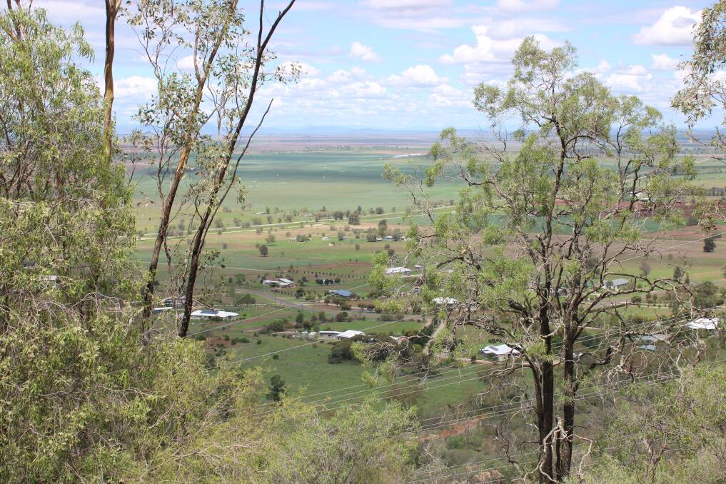 From brown to green in weeks. A view of Gunnedah from Porcupine Reserve.