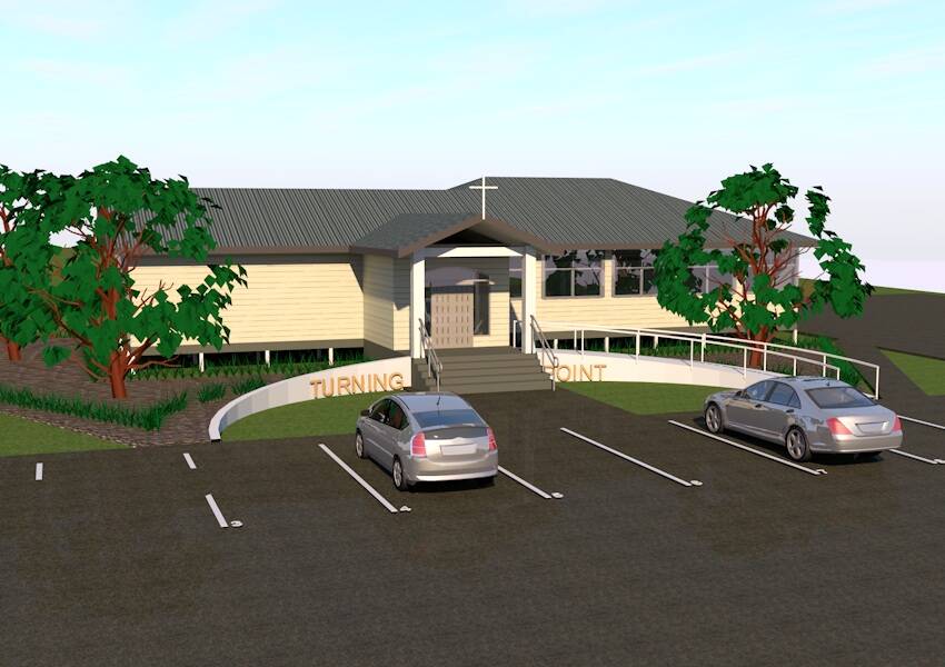 An image of the redesigned main building created by Matt Davis Design.