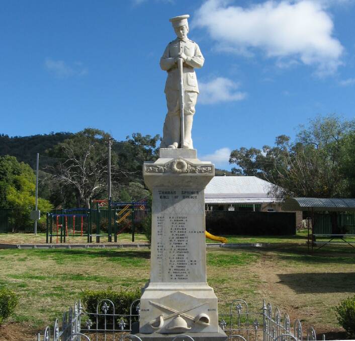 The cenotaph at Tambar Springs was constructed in 1918.