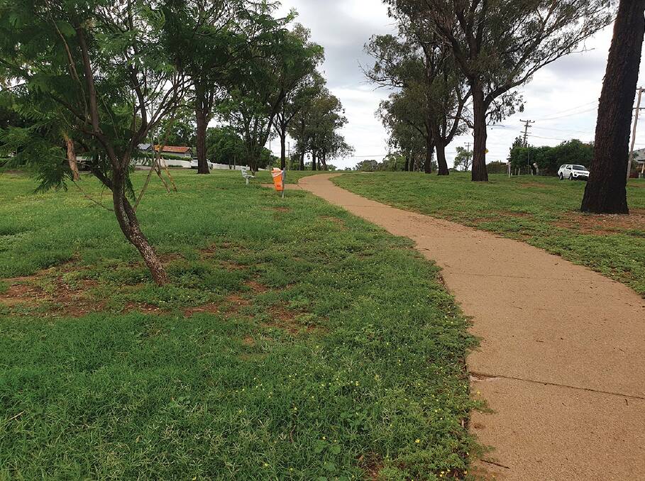 Stock Road's pedestrian paths are heavily utilised by Gunnedah residents. Photo: supplied