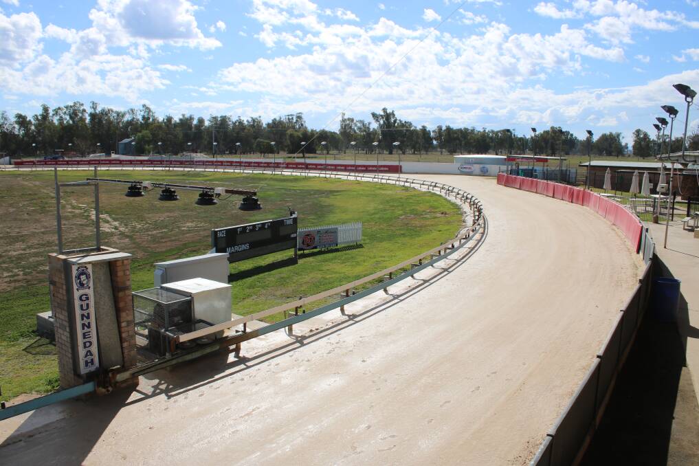 The track at Gunnedah Greyhound Racing Club.