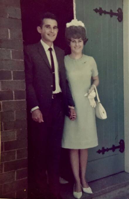 Al and Kerry Cushan on their wedding day at St Joseph's Catholic Church 50 years ago.