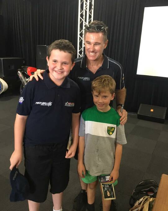 Matt Hall met with aspiring youngsters when he shared his inspirational story in Gunnedah on the weekend.