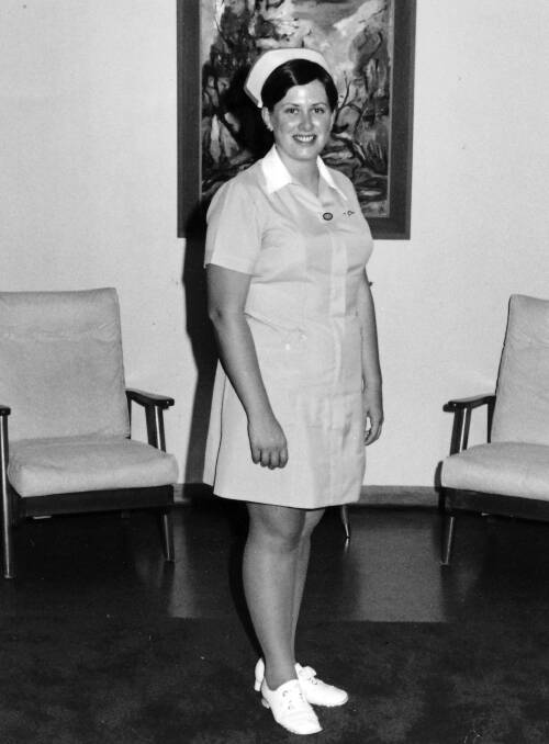 Chris Mirow after she graduated at Royal Newcastle Hospital in 1972.