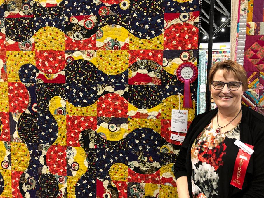 PLEASED AS PUNCH: Gunnedah woman Therese Rankmore placed second at the Sydney Quilt Show with this original work. Photo: supplied