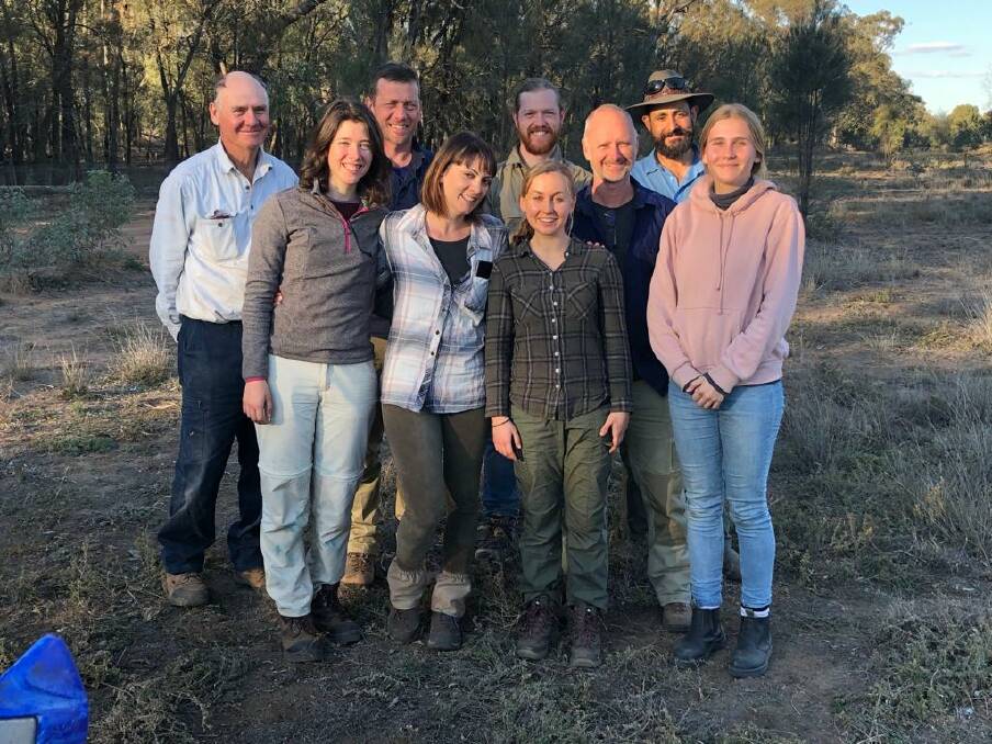 The University of Sydney team with local farmer Robert Frend in Gunnedah last week.