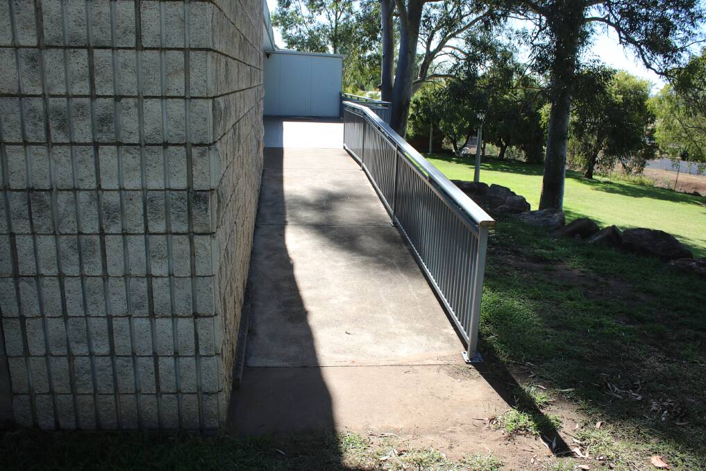 A pathway will be installed to meet the existing ramp at the back of the hall to provide disabled access.