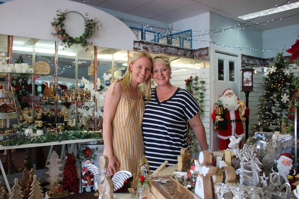 Goodness and Gracious owner Susie Martin (right) with employee Olivia Carter in the Christmas shop. Photo: Vanessa Hohnke
