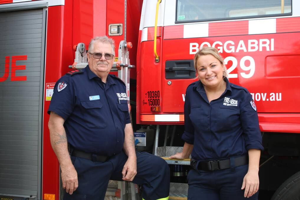 Boggabri station commander Brian King and new recruit Tammey McAllan. Photo: Vanessa Höhnke