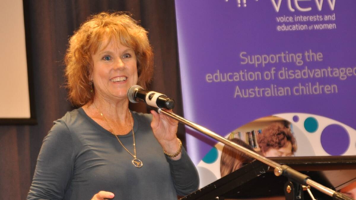 Medical cannabis campaigner Lucy Haslam speaking at the International Women's Day luncheon in Tamworth.
