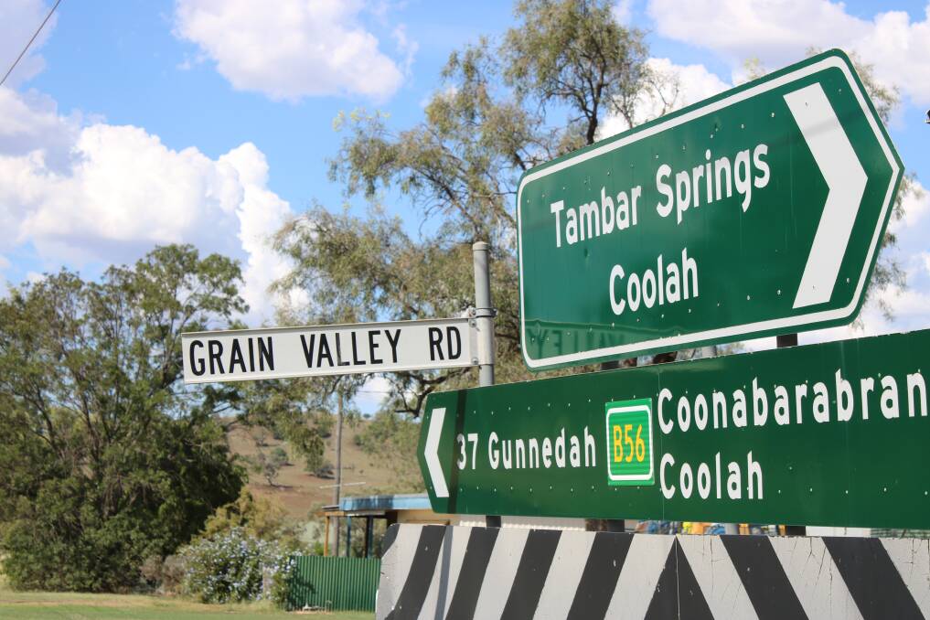 Grain Valley Road is heavily used by farmers, travellers and truck drivers.