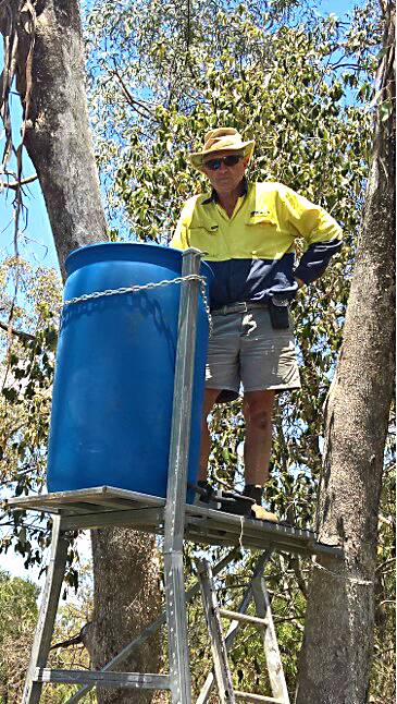 Gunnedah's Mark Kesby has been chosen by OEH to maintain 24 Blinky Drinkers until April 2019. Photo: Rod Browne