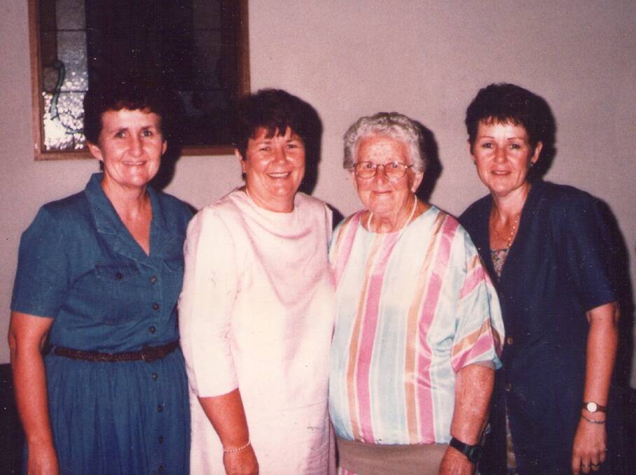 Marie with her mother Beryle and sisters Cathy and Jenny in 1997.