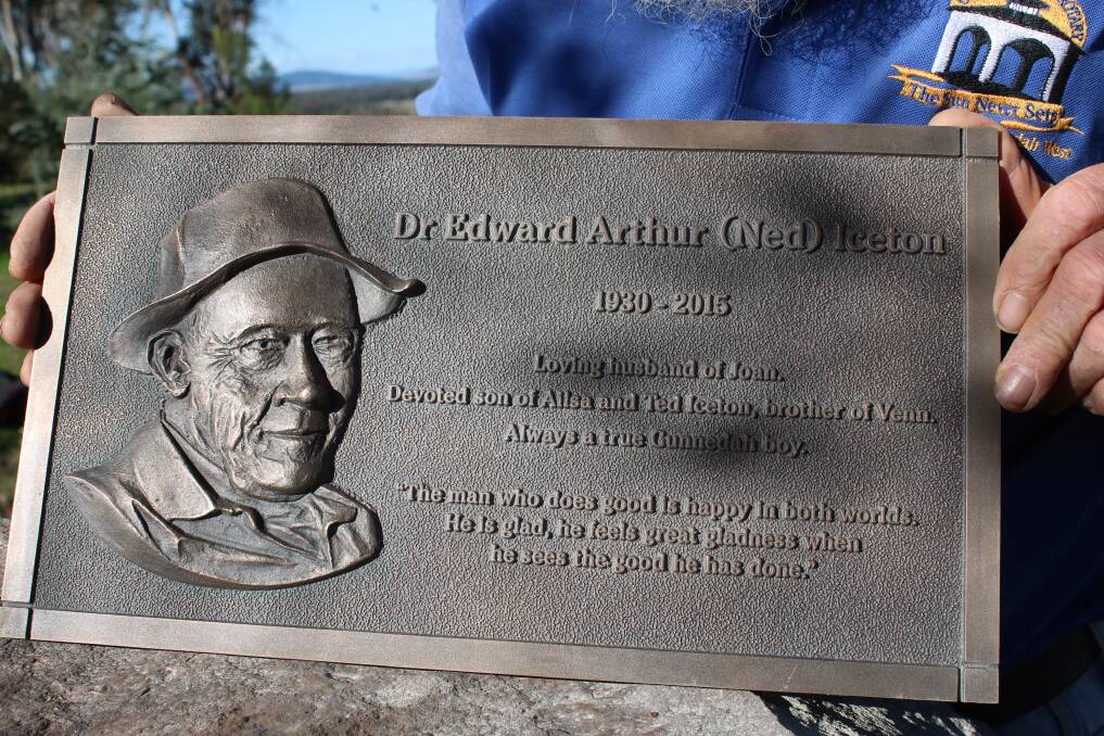 The plaque designed by sculptor Carl Merten and created at a foundry in Uralla.