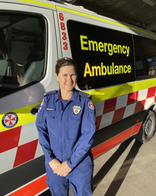 Paramedic Sue Newbery met the first female paramedic Lee Clout last week. Photo: supplied