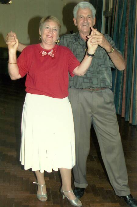 Barbara and Keith Constable dancing at the Gunnedah Services and Bowling Club.
