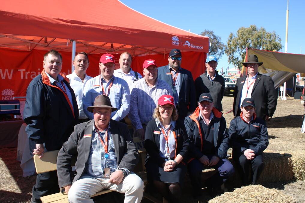 NSW TrainLink staff on the ground at AgQuip late last month. Staff will be visiting local communities to get feedback on planned trial bus services.