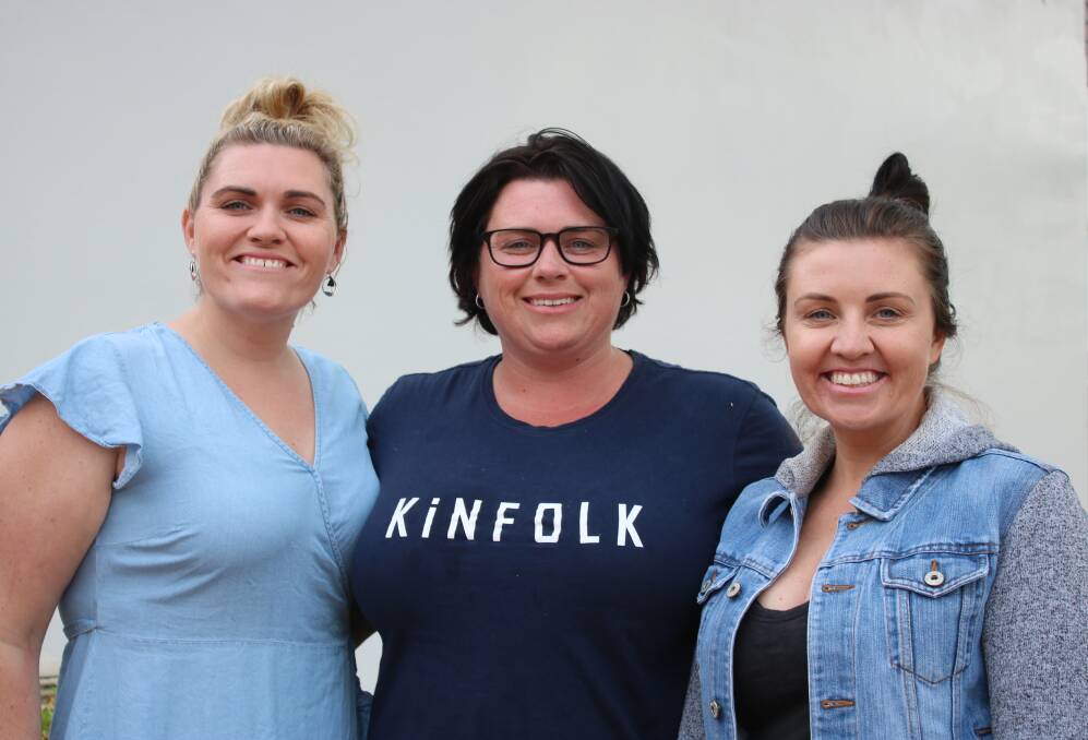 "Superstar sister act" Kirsty Lawlor, Jenna Patterson, and Lisa Davis from Kinfolk Student Cafes.