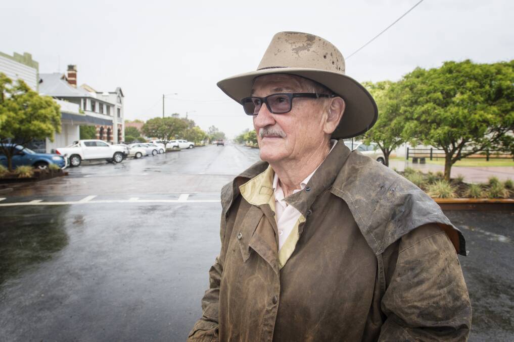 Boggabri Business and Community Progress Association chair John Shaw in the town's CBD on Wednesday. Photo: Peter Hardin