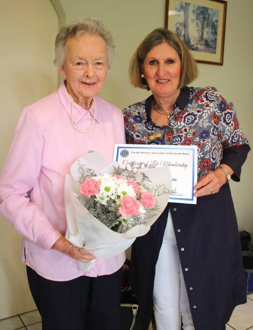 Carmel Haire has received honourary life membership for the CWA. She is part of the Tambar Springs branch alongside Ruth Strang (right).