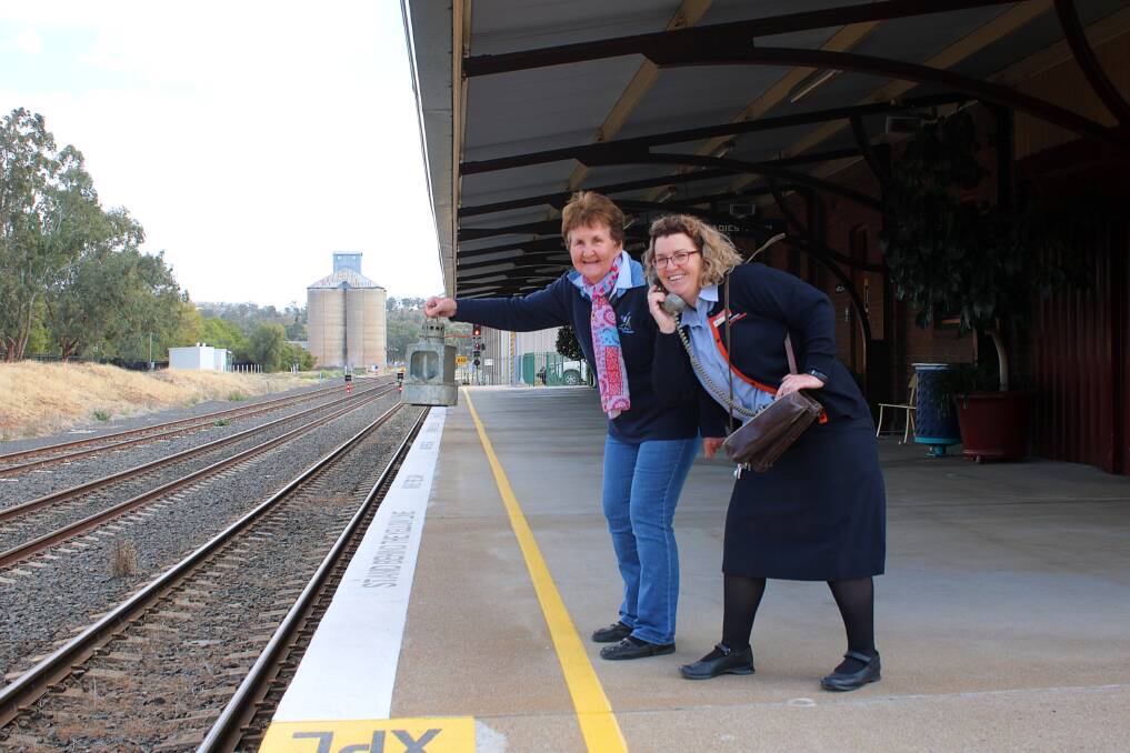 READY AND WAITING: Gunnedah and District Historical Society's Marie Hobson and TrainLink NSW's Karen Neader are eager to celebrate 140 years of rail in Gunnedah.