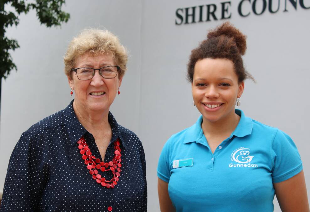 CAST YOUR VOTE: Gunnedah Community Scholarship Fund chair, Gae Swain, and Gunnedah Shire Council's youth development officer, Sewa Emojong, are urging local residents to support the Gunnedah Community Scholarship Fund. Photo: Vanessa Höhnke