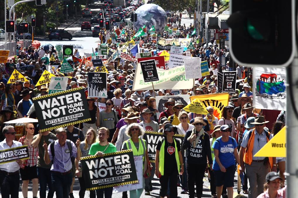 Marchers descend on Sydney. Photo: Dean Sewell