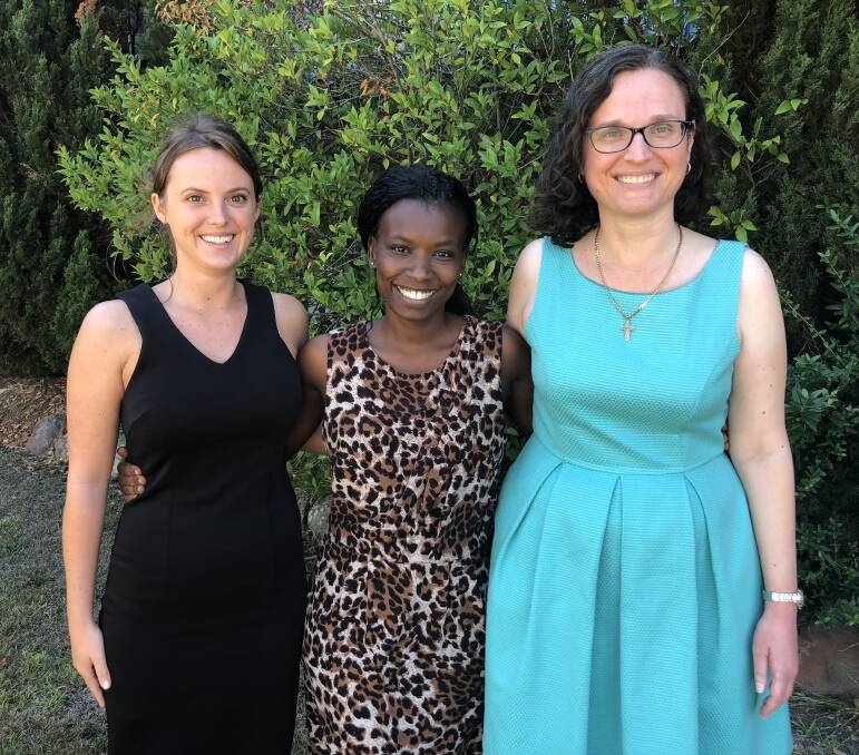 The study team Emma Byrnes, Judith Byaruhanga and Dr Flora Tzelepis. Photo: Supplied