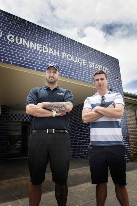 NSW Police Association's Damian Woods and Stewart Judd in 2018.