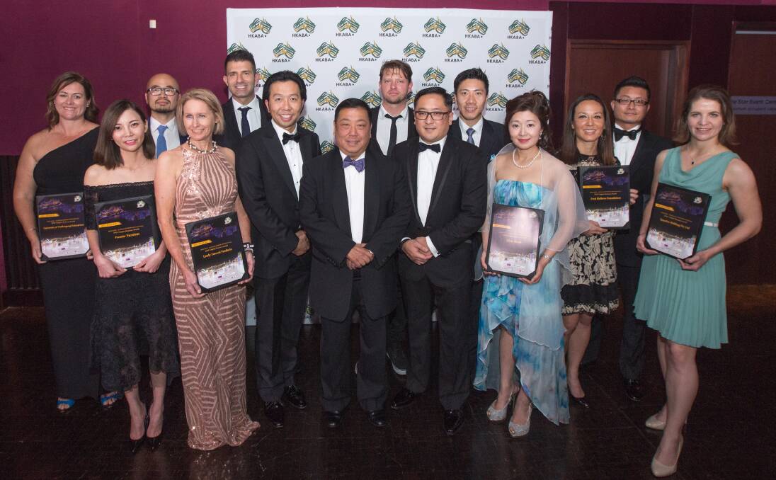 Jacqui Donoghue (front, left) represents Lively Linseed at the Hong Kong Australia Business Association Awards in Sydney on Monday. Photo: Supplied