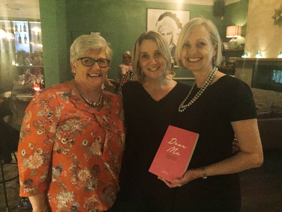 Angela McCormack (left) and Julie Thompson (right) with book creator Amanda Webb at the launch.
