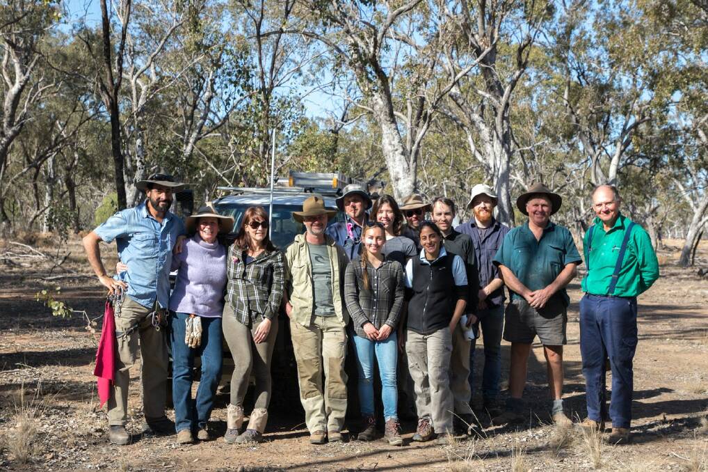 The University of Sydney research team with local landholders during a field trip in July. Photo: Supplied