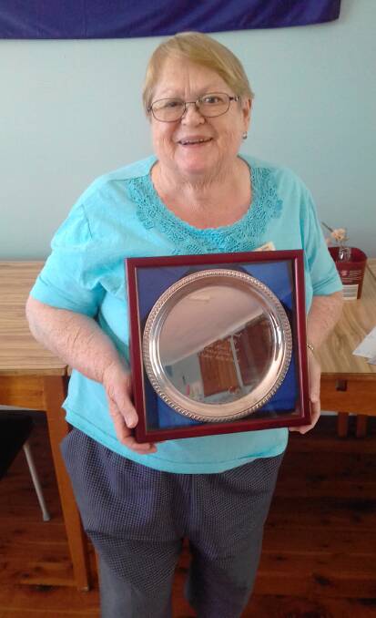SUCCESS: Elaine Kennedy was awarded the Win Nash memorial trophy for her steamed fruit pudding. Photo: Coralie Howe