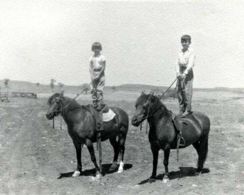 David Walker (right) had a great love for horses from a young age. He is pictured here with his sister Susan-Lee in their childhood years.
