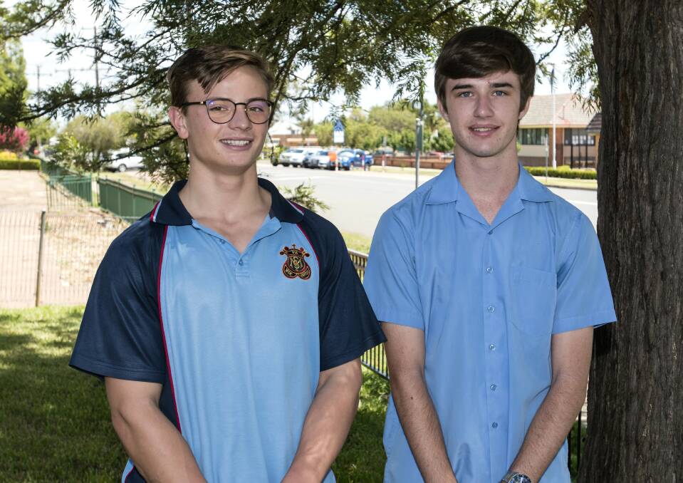 Year 11 students Angus Taylor and Robert Leggat will leave the country and head to the cities to pursue their passions. Photo: Peter Hardin