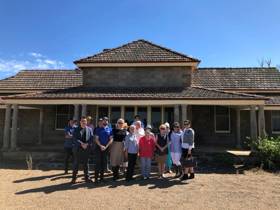 Members of the Dorothea Mackellar Memorial Society meet with Whitehaven Coal representatives at Kurrumbede for the funding announcement on Thursday. Photo: Supplied