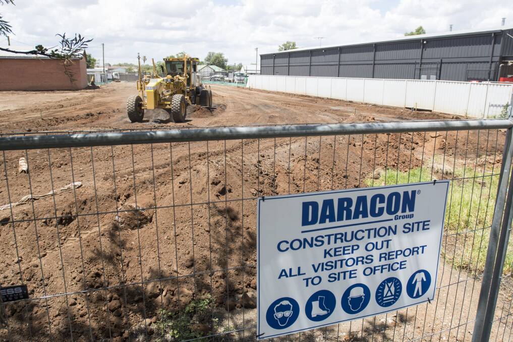 Daracon has cleared land on the corner of Barber and Warrabungle streets in preparation for the new overpass. Photo: Peter Hardin