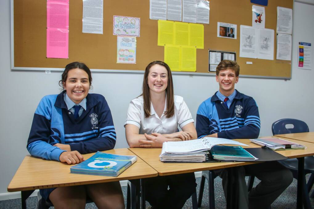 Gunnedah's Year 12 students Grace Jaeger, Jess Moore and Max Crowhurst are almost finished 13 years of schooling.