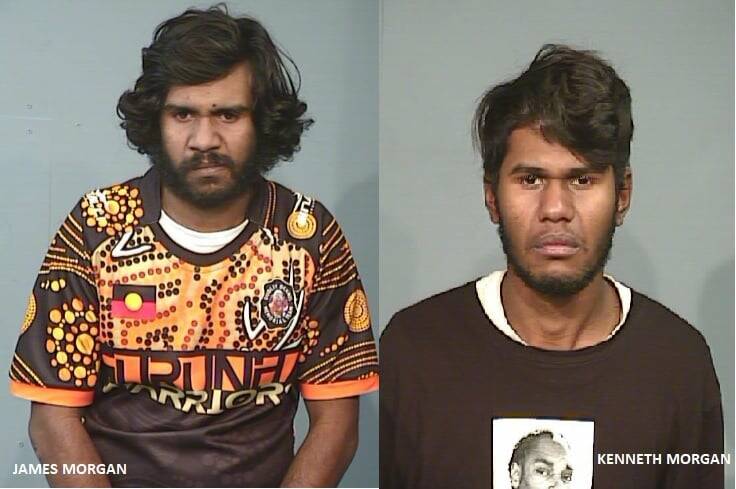 NSW police have released images of wanted men James Fernando (also known as James Morgan) and Kenneth Morgan. Picture: Supplied