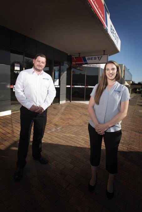 APPLICANTS WANTED: Tamworth's Best Employment's Stephen Vile and Kate Ottewell say confidence in returning to the workforce is coming back. Photo: Peter Hardin