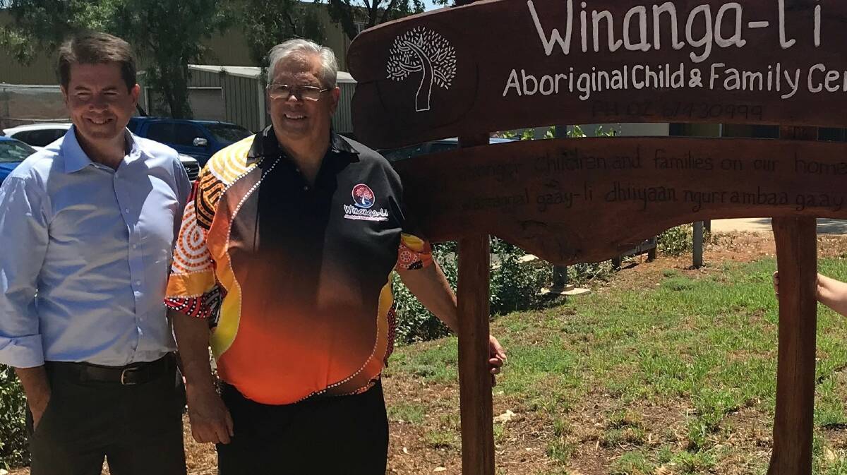 CONNECTED: Tamworth MP Kevin Anderson with Winanga-Li CEO Wayne Griffiths, taken pre-COVID-19. PHOTO: Supplied