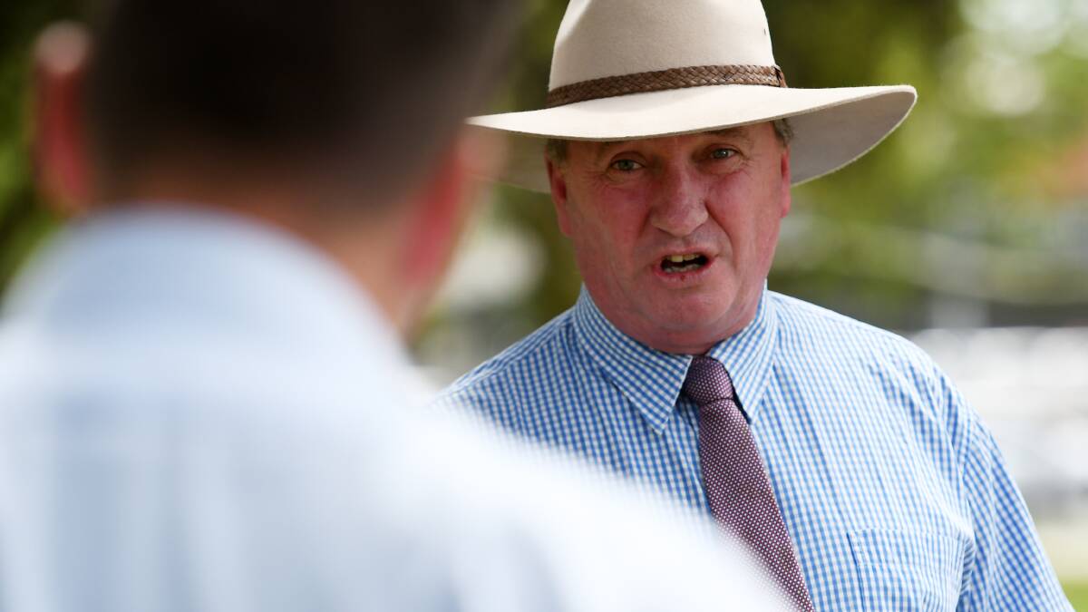 WELCOME: New England MP Barnaby Joyce on one hand says the payments have made a big difference in the lives of so many in the community, while on the other knows the payments "couldn't go on forever." Photo: Gareth Gardner