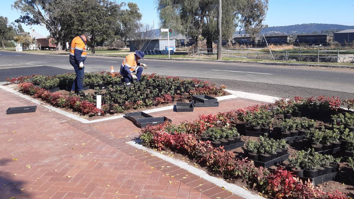 ON THE MOVE: Werris Creek landscaping underway. Photo: Supplied