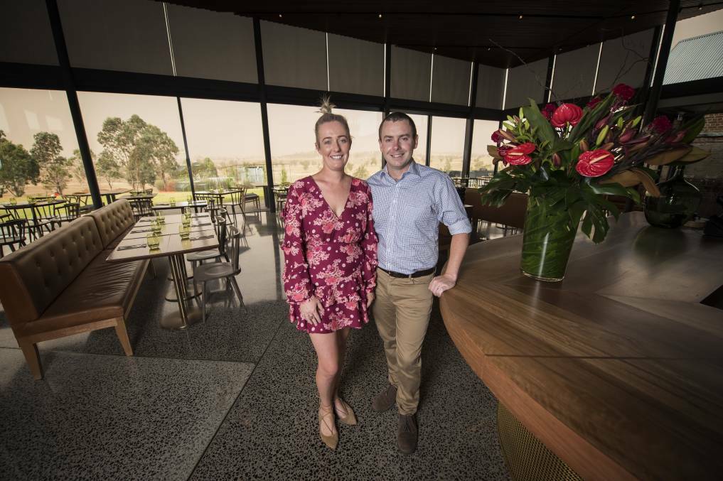 VIDEO STARS: Goonoo Goonoo Station owners Sarah and Simon Haggarty in their restaurant, pictured in 2019. Photo: Peter Hardin