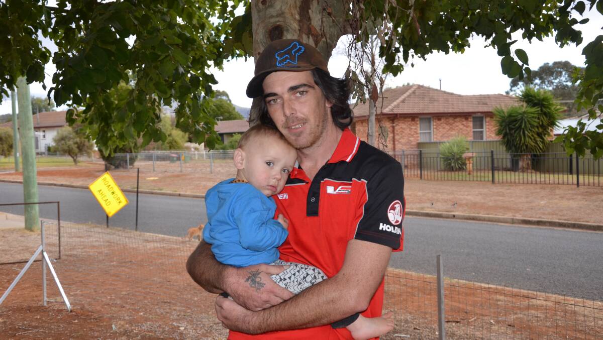 GOOD CAUSE: Gunnedah's William Price pictured with son Hayden is spearheading a fundraising event to help drought stricken farmers. Photo: Billy Jupp 
