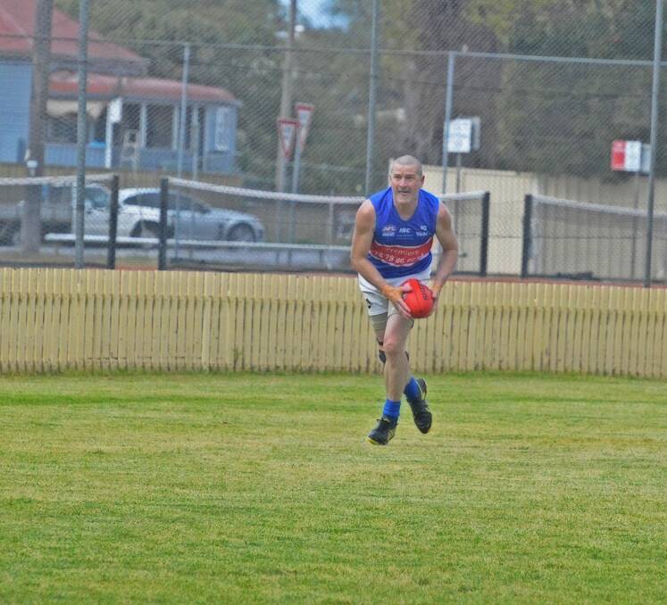 OLD DOG, NEW TRICKS: Bulldogs forward Mark Ewington starred in his 100th game for the club booting 15 goals including his 250th goal for the club. Photo: Samantha Newsam 