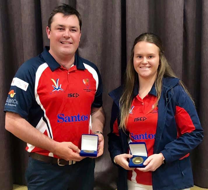 TOP PERFORMERS: Tom Gorth and Zoe Fleming accept their Central North player of the year awards. Photo: Supplied 