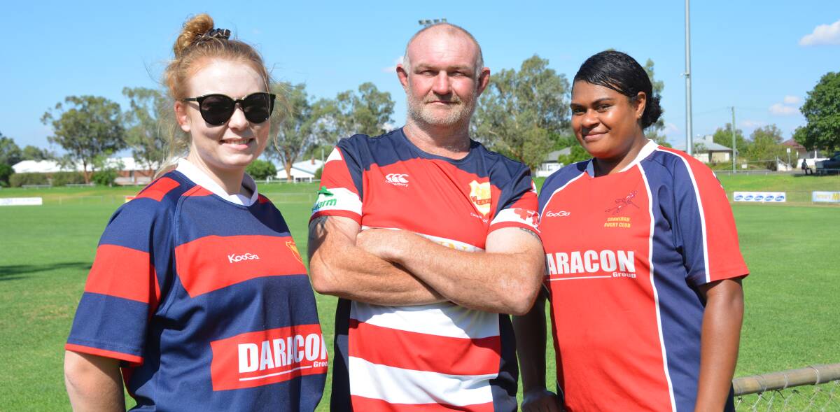 READY TO GO: Nikole Brooks, Matthew Hannay and Torika Nadruku, along with Abby Nortup and Jamie Mitchell (absent), will play in Moree.