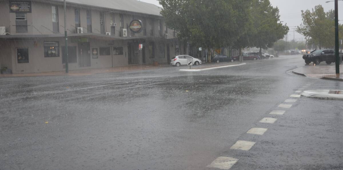THE WET STUFF: Gunnedah has seen more than 50mm of rainfall in 2018 so far with 10mm falling on Sunday. Photo: Billy Jupp