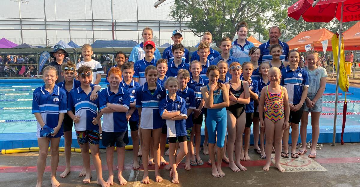 MAKING WAVES: Gunnedah's swimming stars cleaned up at the Scully carnival, winning 16 gold, 17 silver and 15 bronze medals. Photo: Supplied 